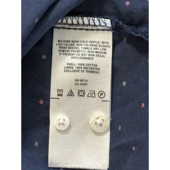 Columbia Super Bonehead Blue Polka Dot Button Up Shirt - Picture 6 of 6